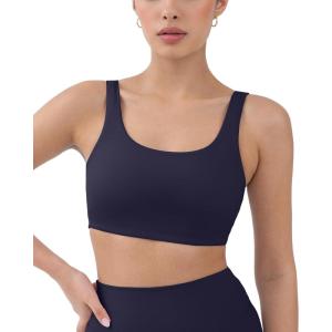 imageButtery Soft Sports Bras for Women  High Support Low Scoop Neck U Back Padded Yoga Gym Workout Bra  FlexFlowTwilight