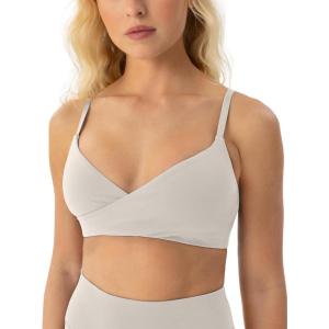 imageCrossOver Sports Bra for Women  Low Support Adjustable Cami Straps Cross Front Workout Yoga Bras  FlexFlowMoon