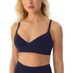 imageCrossOver Sports Bra for Women  Low Support Adjustable Cami Straps Cross Front Workout Yoga Bras  FlexFlowTwilight