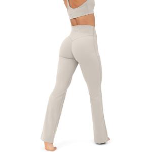 imageHigh Waisted Flare Leggings for Women  Buttery Soft Bell Bottom Workout Flared Wide Leg Yoga Pants  FlexFlowMoon