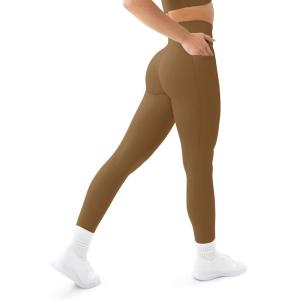 imageLeggings with Pockets  Compressive High Waisted Butt Sculpting Womens Full Length Workout Pants  HiPerformCafe