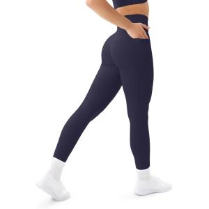 imageLeggings with Pockets  Compressive High Waisted Butt Sculpting Womens Full Length Workout Pants  HiPerformTwilight