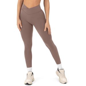 imagePilates Crossover Leggings for Women  Buttery Soft High Waisted V Cut Cross Waist Workout Yoga Pants  FlexFlowTeak