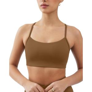 imageYoga Racerback Bras for Women  Buttery Soft Low Support Scoop Neck YBack Thin Strap Sports Bra  FlexFlowCafe