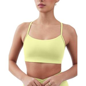 imageYoga Racerback Bras for Women  Buttery Soft Low Support Scoop Neck YBack Thin Strap Sports Bra  FlexFlowLemonade