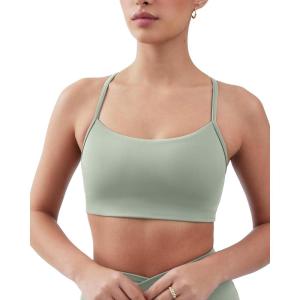 imageYoga Racerback Bras for Women  Buttery Soft Low Support Scoop Neck YBack Thin Strap Sports Bra  FlexFlowSage
