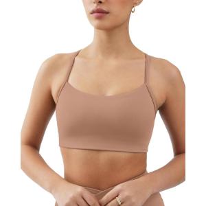 imageYoga Racerback Bras for Women  Buttery Soft Low Support Scoop Neck YBack Thin Strap Sports Bra  FlexFlowSienna