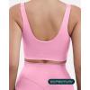 imageCompression Sports Bras for Women  Medium Support Square Neck Longline Workout Bra Removable Pads  HiPerformPetal
