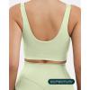 imageCompression Sports Bras for Women  Medium Support Square Neck Longline Workout Bra Removable Pads  HiPerformPistachio