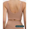 imageCompression Sports Bras for Women  Medium Support Square Neck Longline Workout Bra Removable Pads  HiPerformSienna
