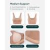 imageCompression Sports Bras for Women  Medium Support Square Neck Longline Workout Bra Removable Pads  HiPerformSienna