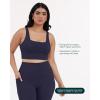 imageCompression Sports Bras for Women  Medium Support Square Neck Longline Workout Bra Removable Pads  HiPerformTwilight