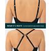 imageRacerback Adjustable Sports Bra for Women  High Support Convertible Straps High Impact Workout Bras  HiPerformBlack