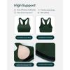 imageRacerback Supportive Sports Bras for Women  High Support Scoop Neck Gym Workout Bra Removable Pads  HiPerformPine Green