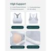 imageRacerback Supportive Sports Bras for Women  High Support Scoop Neck Gym Workout Bra Removable Pads  HiPerformSilver