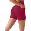 imageShorts with Pockets  Compressive High Waisted Butt Sculpting 4quot ampamp 6quot Womens Biker Shorts  HiPerform XXS to 3XBerry