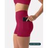 imageShorts with Pockets  Compressive High Waisted Butt Sculpting 4quot ampamp 6quot Womens Biker Shorts  HiPerform XXS to 3XBerry