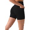 imageShorts with Pockets  Compressive High Waisted Butt Sculpting 4quot ampamp 6quot Womens Biker Shorts  HiPerform XXS to 3XBlack