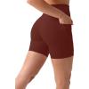 imageShorts with Pockets  Compressive High Waisted Butt Sculpting 4quot ampamp 6quot Womens Biker Shorts  HiPerform XXS to 3XChocolate