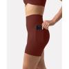 imageShorts with Pockets  Compressive High Waisted Butt Sculpting 4quot ampamp 6quot Womens Biker Shorts  HiPerform XXS to 3XChocolate