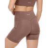 imageShorts with Pockets  Compressive High Waisted Butt Sculpting 4quot ampamp 6quot Womens Biker Shorts  HiPerform XXS to 3XClay