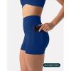 imageShorts with Pockets  Compressive High Waisted Butt Sculpting 4quot ampamp 6quot Womens Biker Shorts  HiPerform XXS to 3XIndigo