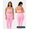imageSports Bandeau Bras for Women  Padded Low Support Workout Yoga Bandeau Bra with Convertible Straps  FlexFlowBubblegum