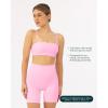imageSports Bandeau Bras for Women  Padded Low Support Workout Yoga Bandeau Bra with Convertible Straps  FlexFlowBubblegum