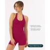 imageWorkout Halter Tops for Women Built in Bra  Low Support V Neck Backless Sports Tank Top Shelf Bra  HiPerformBerry