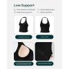 imageWorkout Halter Tops for Women Built in Bra  Low Support V Neck Backless Sports Tank Top Shelf Bra  HiPerformBlack