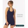 imageWorkout Halter Tops for Women Built in Bra  Low Support V Neck Backless Sports Tank Top Shelf Bra  HiPerformTwilight