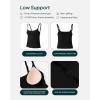 imageYoga Tank Top with Built in Bra for Women  Medium Support Shelf Bra Soft Workout Camisole Tops  FlexFlowBlack