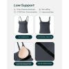 imageYoga Tank Top with Built in Bra for Women  Medium Support Shelf Bra Soft Workout Camisole Tops  FlexFlowThunder