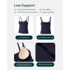 imageYoga Tank Top with Built in Bra for Women  Medium Support Shelf Bra Soft Workout Camisole Tops  FlexFlowTwilight