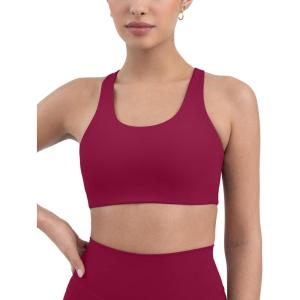 imageRacerback Supportive Sports Bras for Women  High Support Scoop Neck Gym Workout Bra Removable Pads  HiPerformBerry