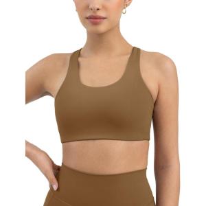 imageRacerback Supportive Sports Bras for Women  High Support Scoop Neck Gym Workout Bra Removable Pads  HiPerformCafe