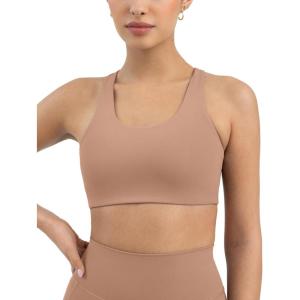 imageRacerback Supportive Sports Bras for Women  High Support Scoop Neck Gym Workout Bra Removable Pads  HiPerformSienna
