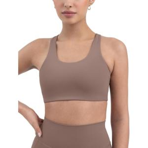 imageRacerback Supportive Sports Bras for Women  High Support Scoop Neck Gym Workout Bra Removable Pads  HiPerformTeak