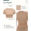 imageAthleisure Crop Tee  Low Support Crew Neck Short Cap Sleeves Lounge Workout Womens Cropped Top  LuxeCloudSand
