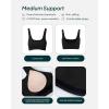 imageCurve Hem Scoop Neck Sports Bra for Women  Medium Support Buttery Soft Low Cut Yoga Workout Bras  FlexFlowBlack