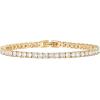imagePAVOI 14K Gold Plated 3mm Cubic Zirconia Classic Tennis Bracelet  Gold Bracelets for Women  Size 6575 InchYellow Gold