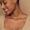 imagePAVOI 14K Gold Plated Cubic Zirconia Diamond Pendant Necklace for Women  Adjustable SliderRose Gold