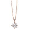 imagePAVOI 14K Gold Plated Cubic Zirconia Diamond Pendant Necklace for Women  Adjustable SliderRose Gold