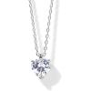 imagePAVOI 14K Gold Plated Cubic Zirconia Diamond Pendant Necklace for Women  Adjustable SliderWhite Gold