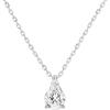 imagePAVOI 14K Gold Plated Cubic Zirconia Diamond Pendant Necklace for Women  Adjustable SliderWhite Gold