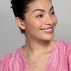 imagePAVOI 14K Gold Plated Cubic Zirconia Diamond Pendant Necklace for Women  Adjustable SliderWhite Gold