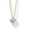 imagePAVOI 14K Gold Plated Cubic Zirconia Diamond Pendant Necklace for Women  Adjustable SliderYellow Gold