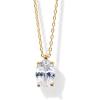 imagePAVOI 14K Gold Plated Cubic Zirconia Diamond Pendant Necklace for Women  Adjustable SliderYellow Gold