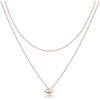 imagePAVOI 14K Gold Plated Layering Necklaces  Stylish Minimalist Design Pendant Necklaces  Butterfly Heart Lock Evil Eye Coin Lightning Bolt Circle Cross Pendants for WomenRose Gold