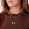 imagePAVOI 14K Gold Plated Layering Necklaces  Stylish Minimalist Design Pendant Necklaces  Butterfly Heart Lock Evil Eye Coin Lightning Bolt Circle Cross Pendants for WomenGold